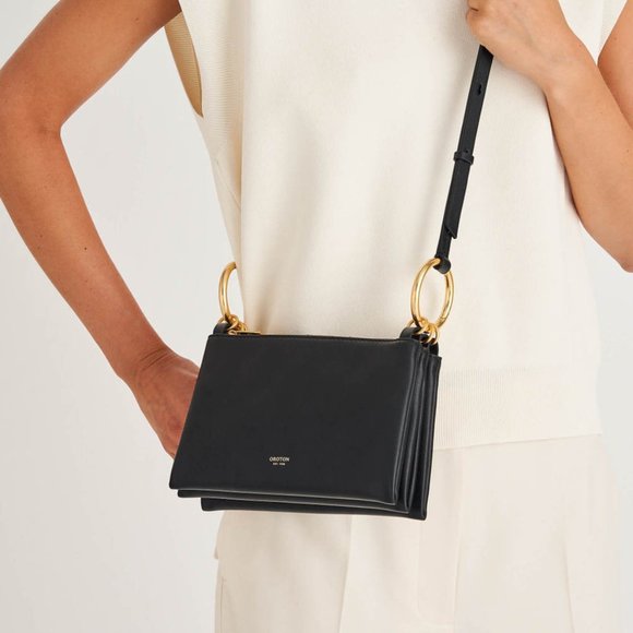 New OROTON Maeve Zip Leather Crossbody Bag - Picture 2 of 13